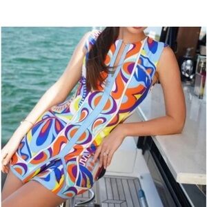 Zara Multicolor Retro Print Dress